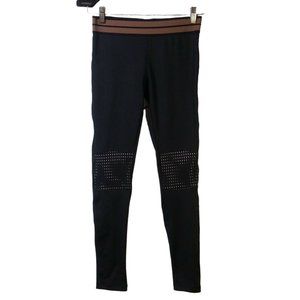 Olympia Activewear Moto Leggings Black Copper Mesh Yoga Gym Running Pilates